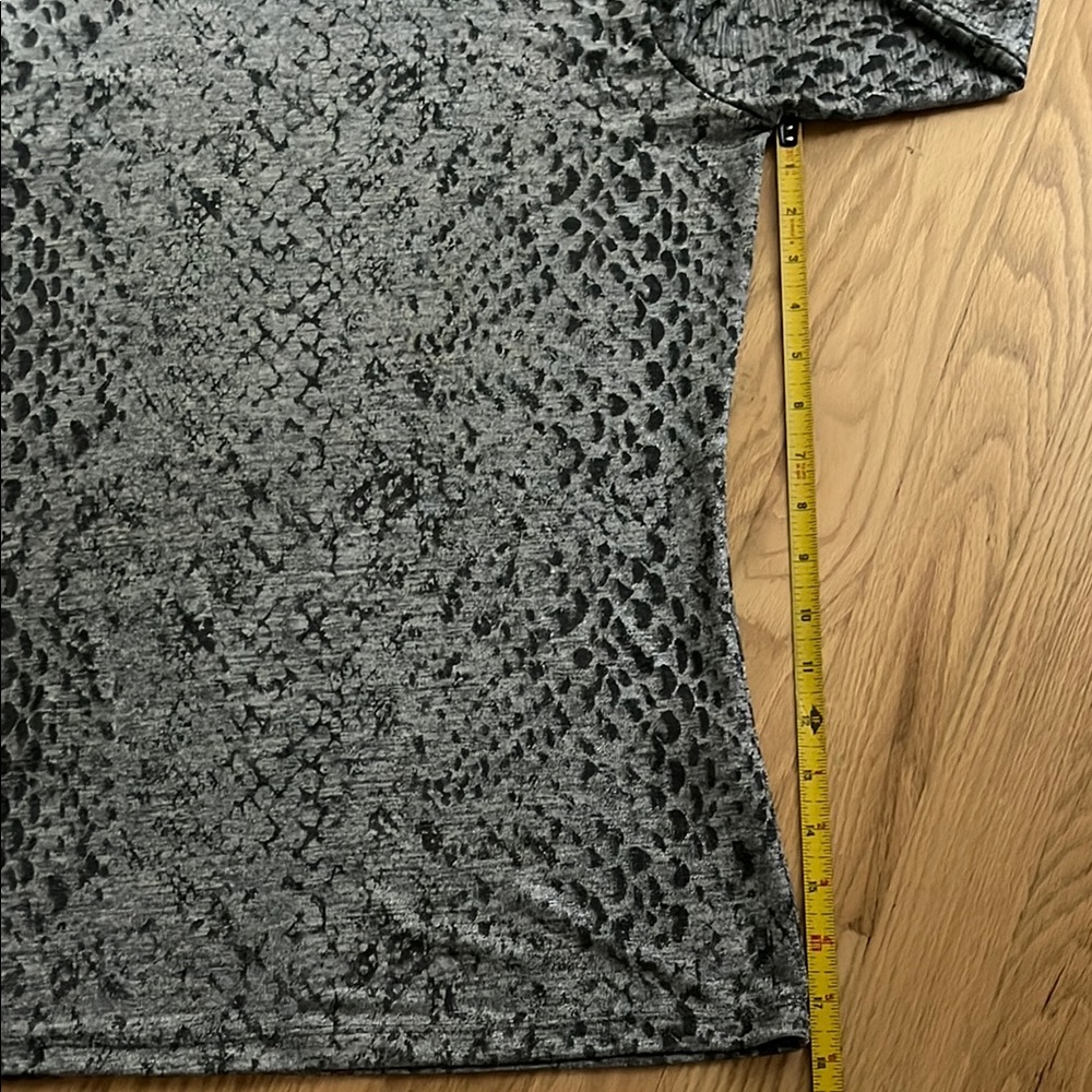 Pure Amici Gray/Silver Long Sleeve Blouse - image 8